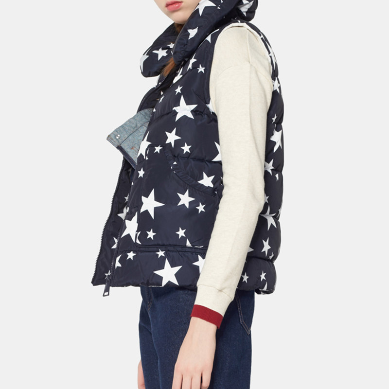 【断码s】艾格冬季女装新款加厚马甲 艾格银座马夹