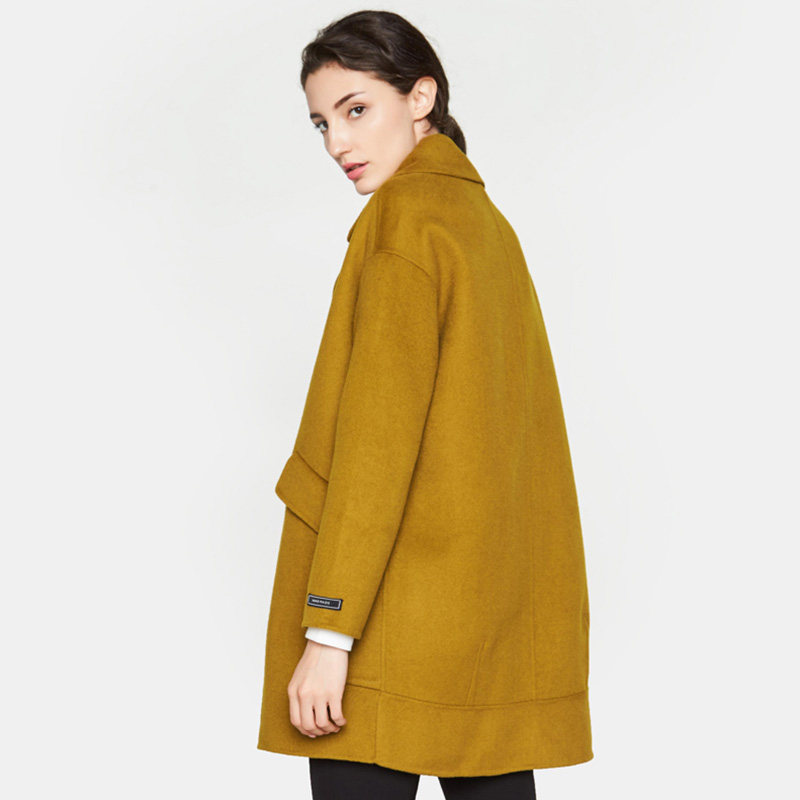 艾格2020新款冬季女装时尚百搭大衣 艾格银座毛呢外套