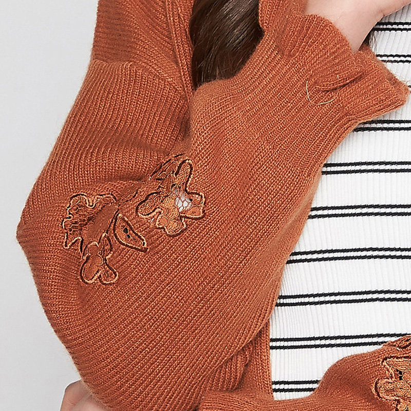 艾格官方旗舰店2020秋季气质针织衫 艾格银座毛针织衫