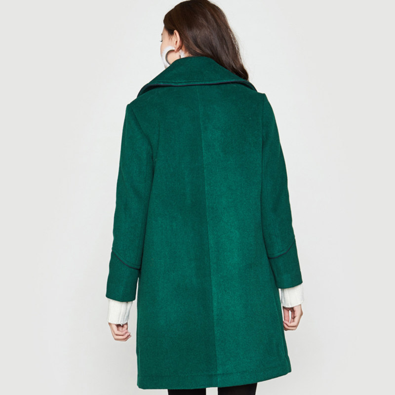 艾格女装春秋装潮流休闲宽松呢大衣 艾格银座毛呢外套