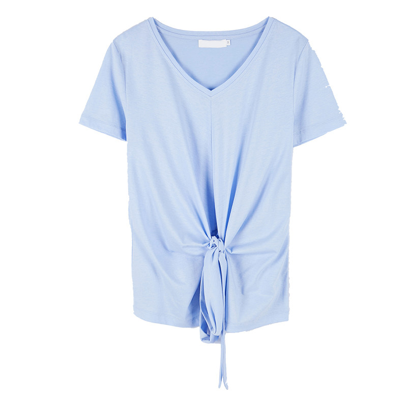 艾格夏季女装时尚百搭舒适休闲宽松 艾格银座T恤