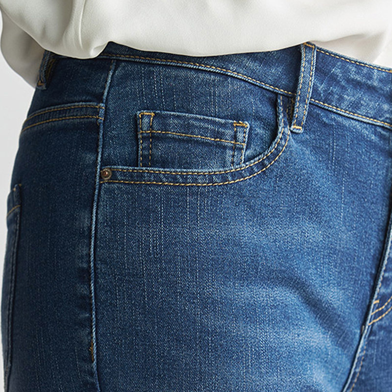 艾格官方旗舰店春季女装时尚牛仔裤 艾格银座牛仔裤