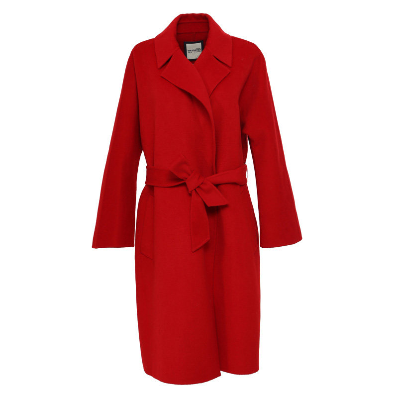 【断码l】艾格冬季女装时尚百搭大衣 艾格银座毛呢外套