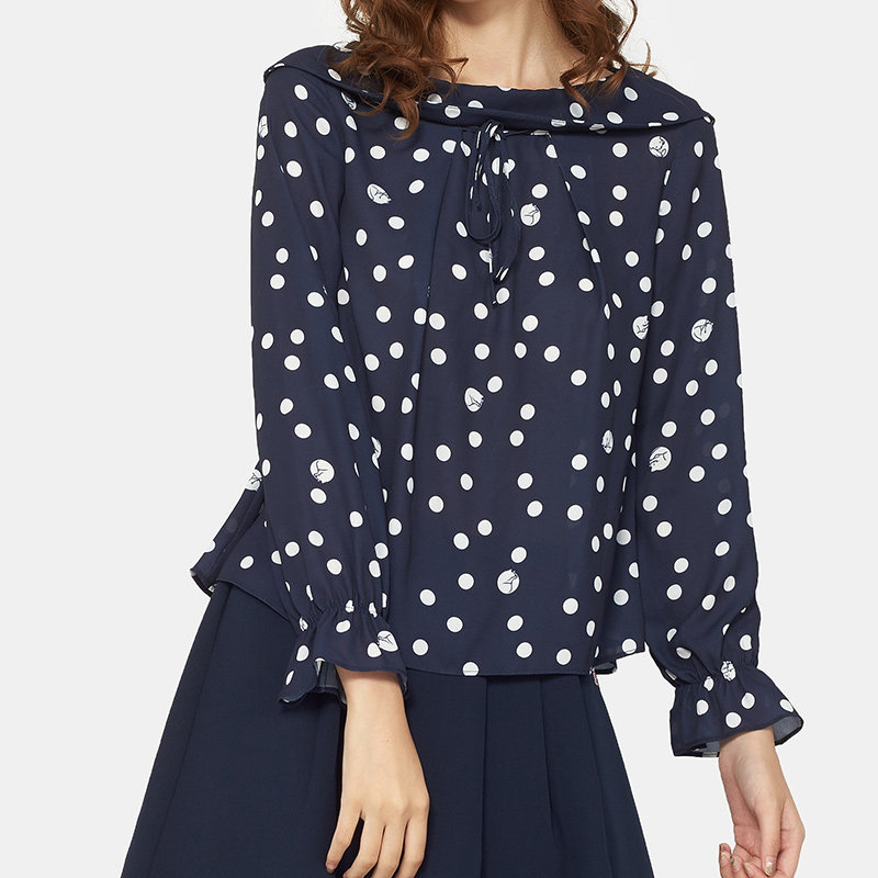 【断码xs/s】艾格weekend圆点衬衫 艾格银座衬衫