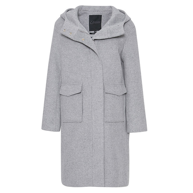 【断码l】艾格官方旗舰店毛呢大衣 艾格银座毛呢外套