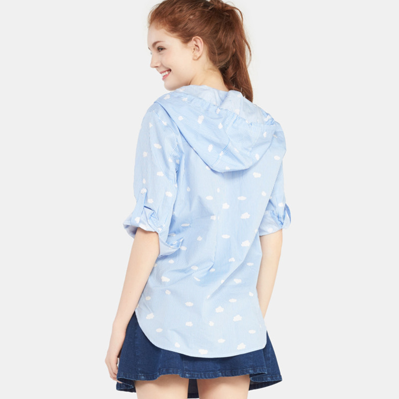 艾格2020夏季女装显瘦休闲休闲衫 艾格银座衬衫