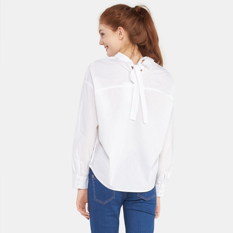 艾格2020春秋季女装宽松大码休闲衫 艾格银座衬衫