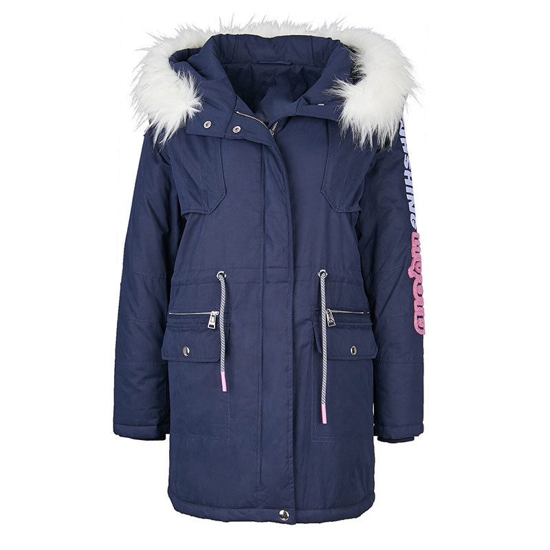 艾格冬季女装纯色时尚百搭收腰棉服 艾格银座棉衣/棉服