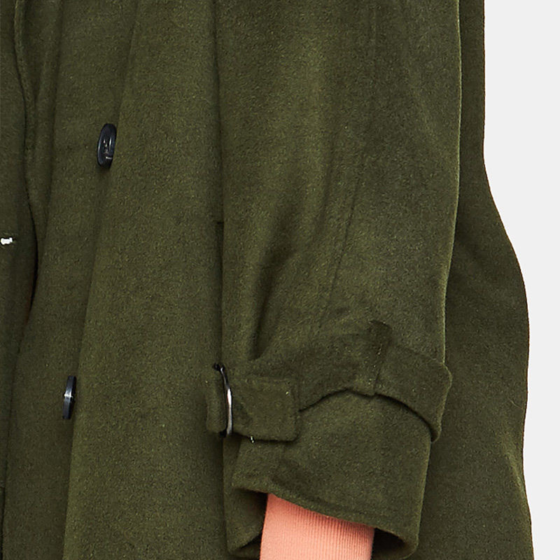 艾格冬季女装韩版流行修身纯色大衣 艾格银座毛呢外套