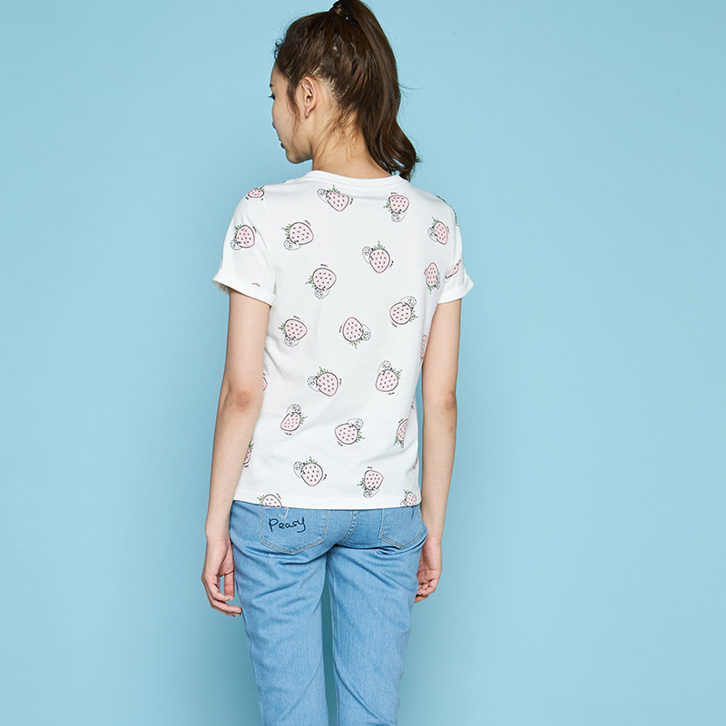 艾格2020夏季女装显瘦卡通动漫t恤 艾格银座T恤