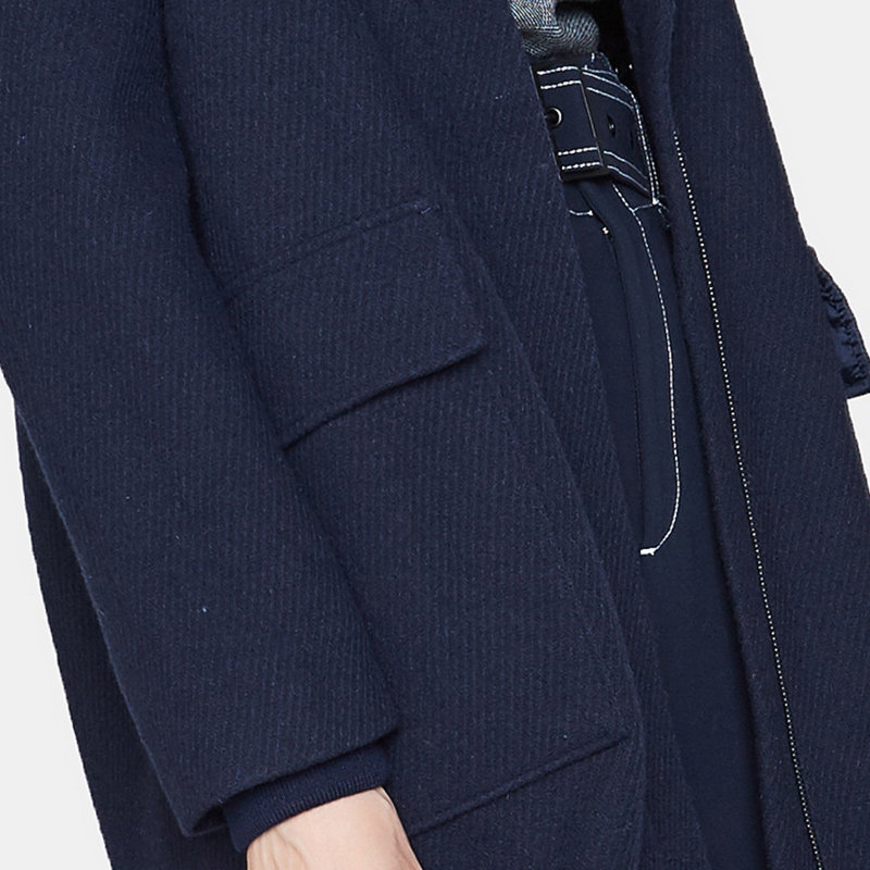 艾格冬季女装羊毛休闲个性潮搭大衣 艾格银座毛呢外套