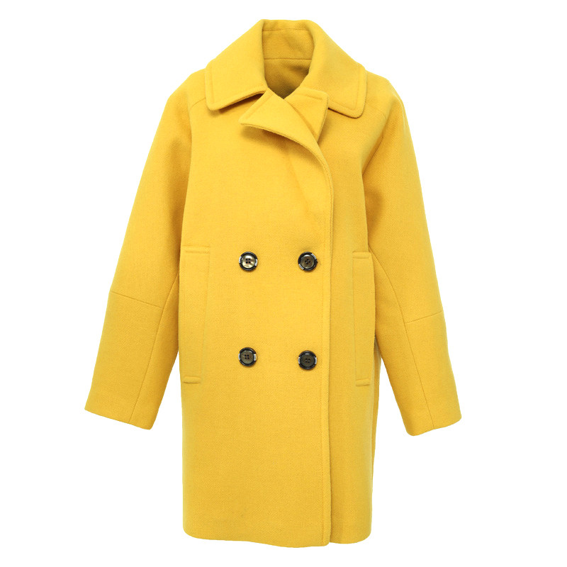 艾格2019冬季新品女装毛呢大衣 艾格银座毛呢外套