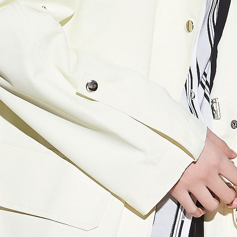 艾格春秋季百搭直筒长袖连帽风衣 艾格银座风衣