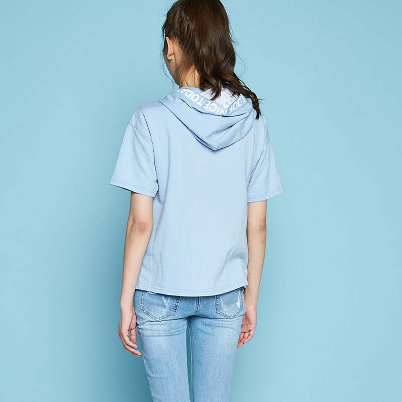 艾格夏季女装2020新款潮ins t恤 艾格银座毛针织衫