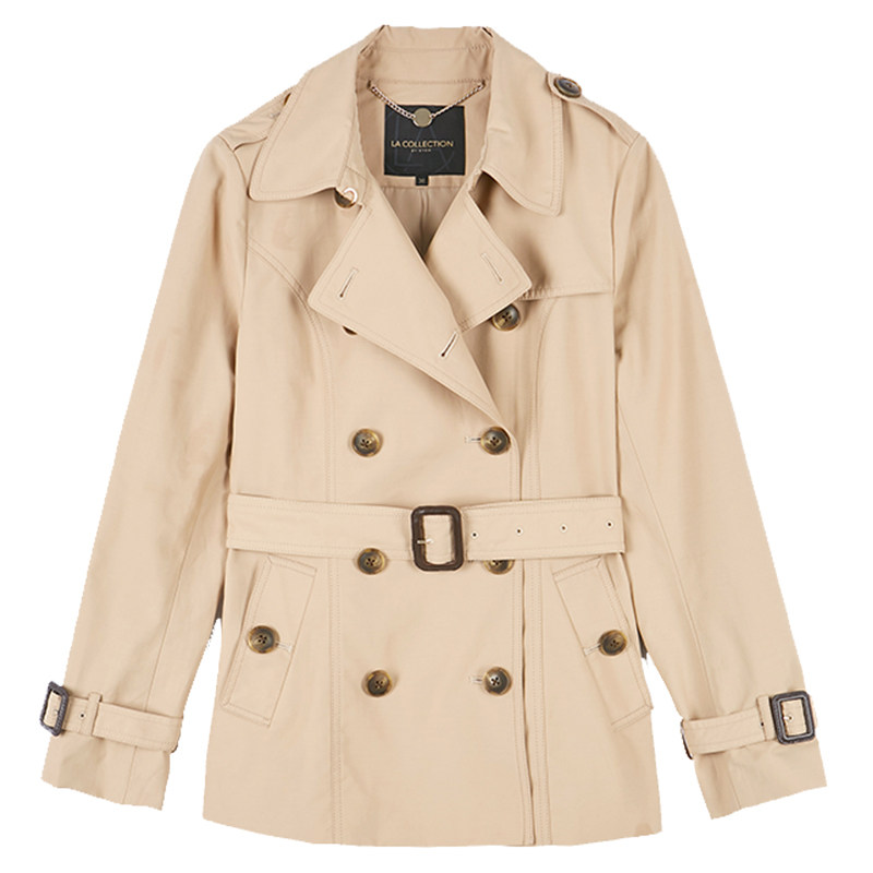 【断码xl】艾格2022新款春秋休闲风衣 艾格银座风衣