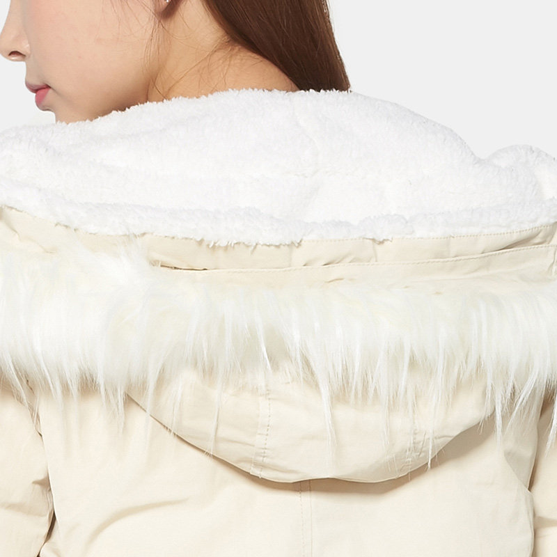 【断码m】艾格冬季女装毛领白鸭绒 艾格银座羽绒服