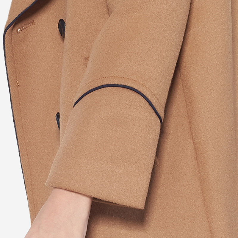 艾格冬装女装羊毛纯色外套毛呢大衣 艾格银座毛呢外套