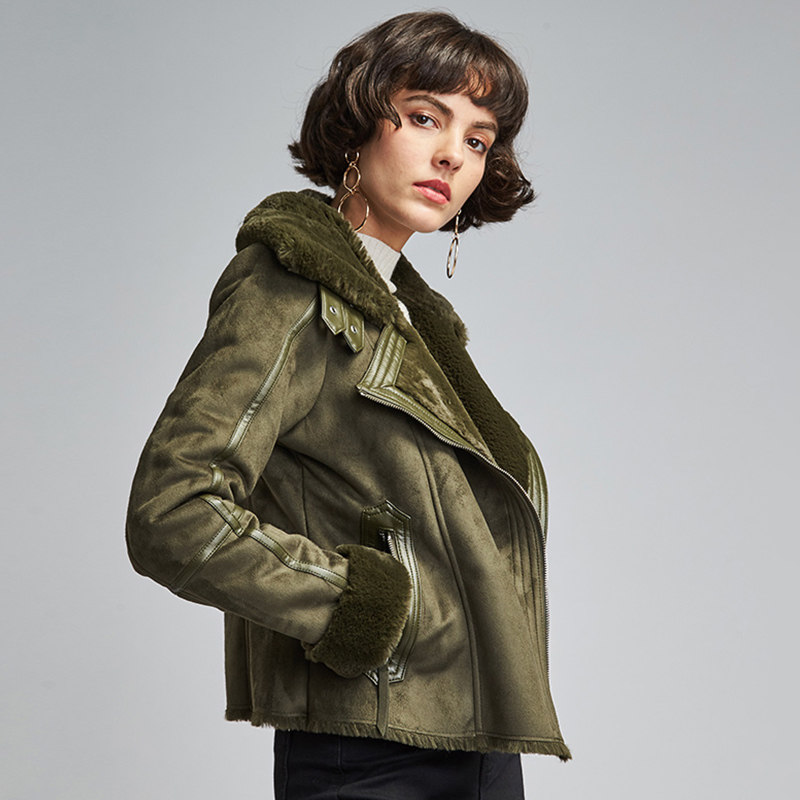 艾格春秋季百搭直筒修身开衫短外套 艾格银座短外套