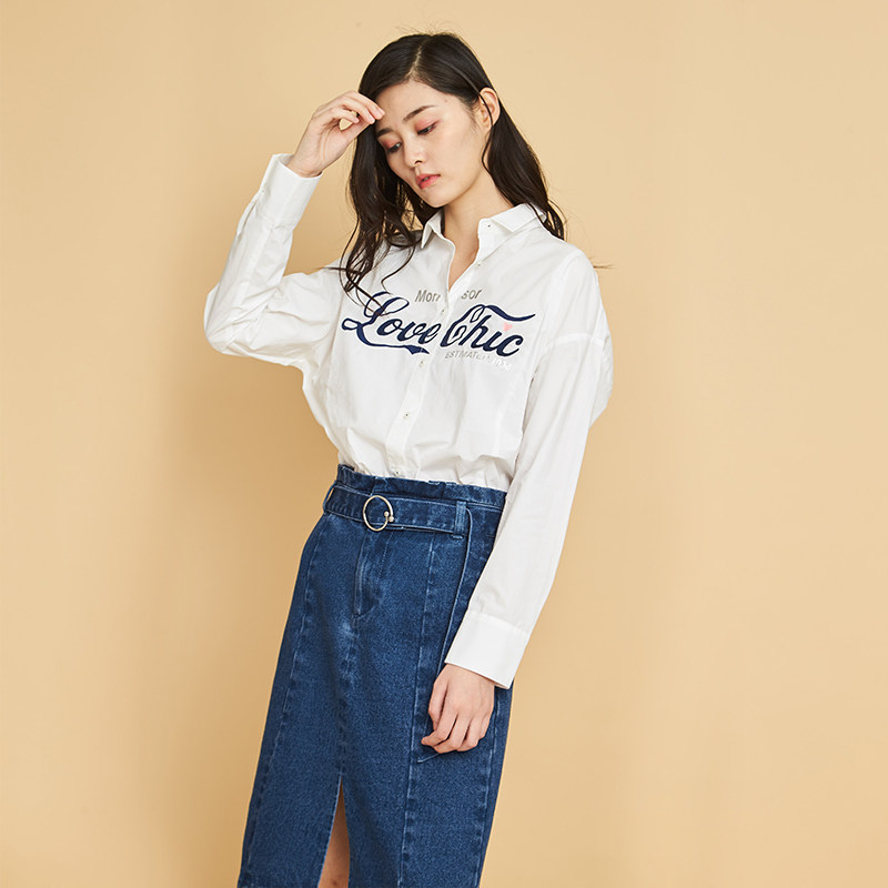 艾格官方旗舰店春秋季女装新品衬衫 艾格银座衬衫