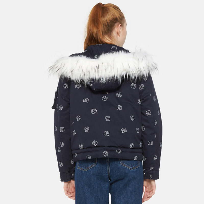 【断码m】艾格冬装女装修身白鸭绒 艾格银座羽绒服