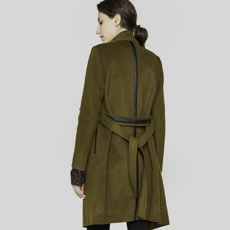 艾格冬季新品女装个性羊毛毛呢大衣 艾格银座毛呢外套