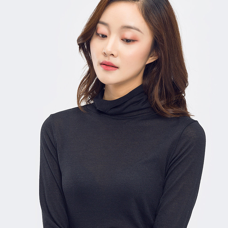 艾格冬装女装时尚百搭纯色长袖上衣 艾格银座毛针织衫