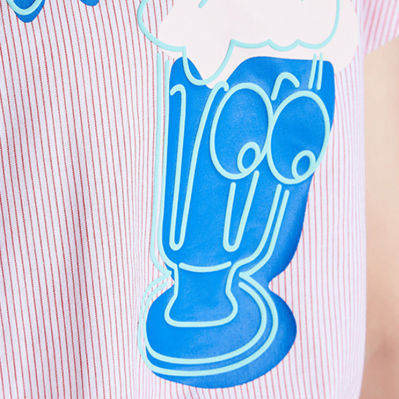 艾格2020夏季新款印花图案打底衫 艾格银座T恤