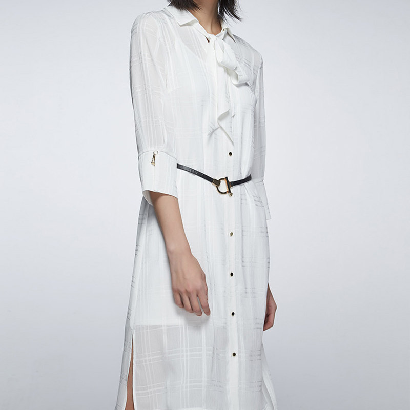 【断码m】艾格2019冬季新品连衣裙 艾格银座连衣裙