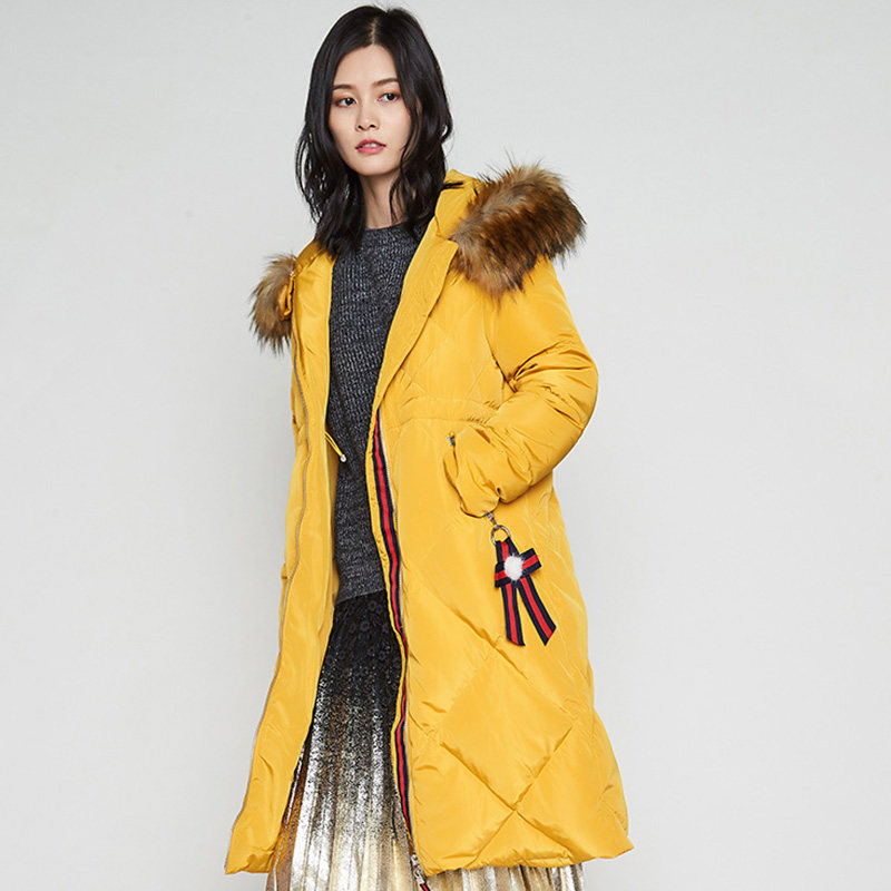 【断码m/l】艾格冬季女装时尚白鸭绒 艾格银座羽绒服