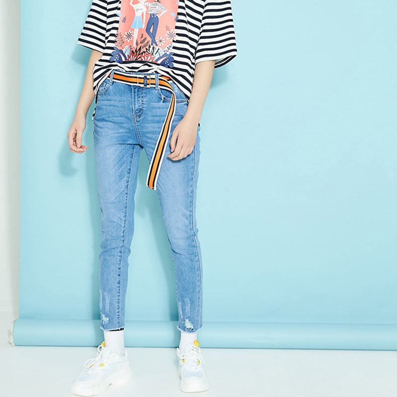  艾格银座牛仔裤