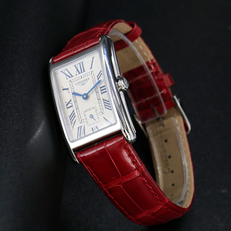 雅欧国际海外专营店Longines浪琴正品手表男石英黛绰维纳皮带手表腕表L5.512.4.71.51