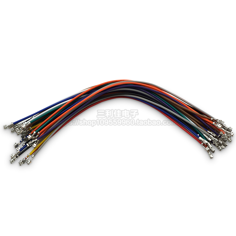 XH2.54端子线 间距2.54mm 单双头压簧片 26awg24awg22awg 电子线 - 图2