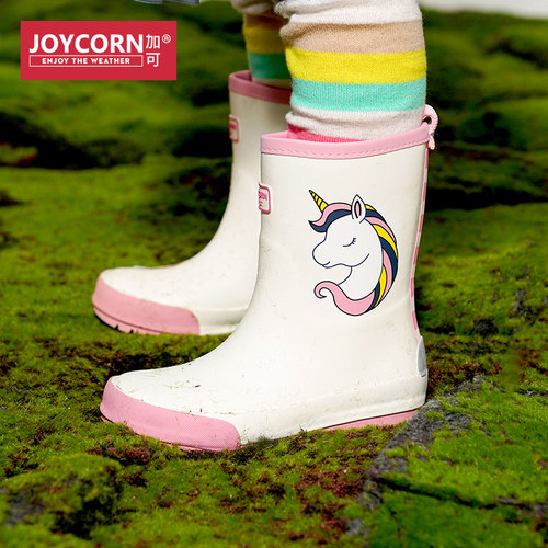 Joycorn加可儿童雨鞋男童女童宝宝防滑水鞋胶鞋幼儿时尚雨靴户外 - 图0