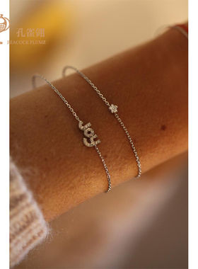 红绳女士克拉圆形钻石手链