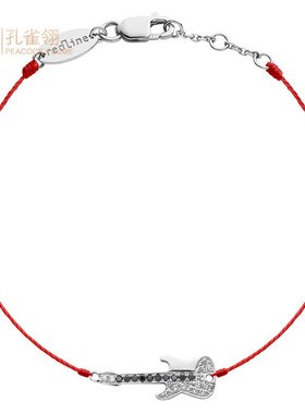 女士配饰吉他黑白镶钻克拉手链