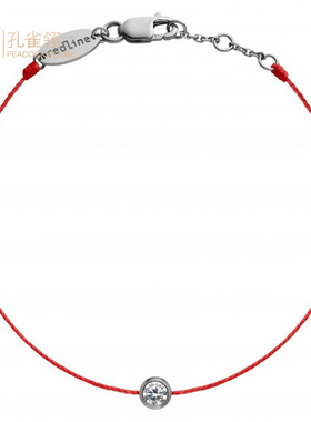 红绳克拉圆形钻石女士手链