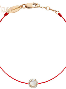 红绳女士配饰克拉圆形钻石手链