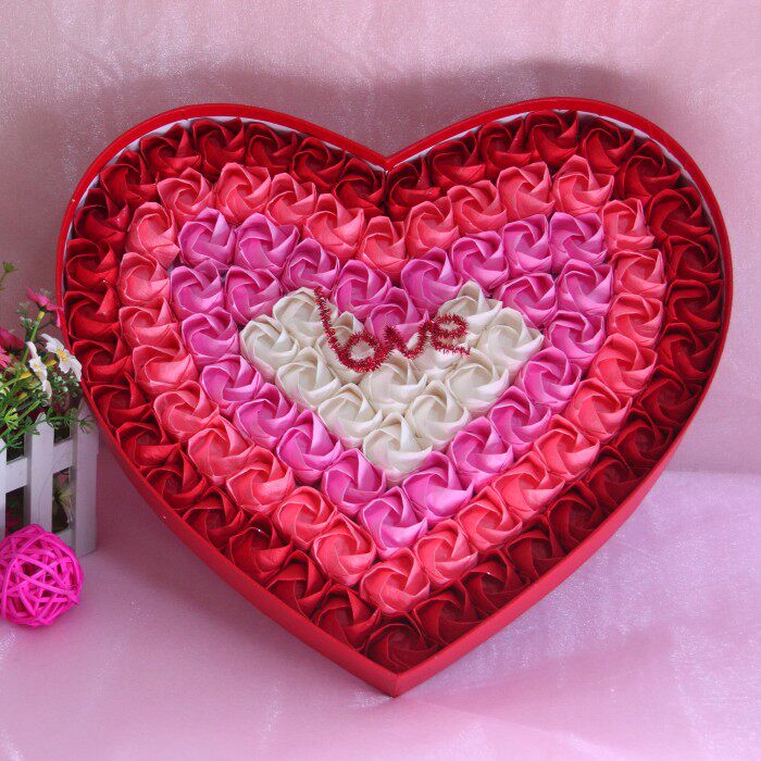 diy99手工川崎折纸玫瑰花成品礼盒/纸花七夕情人节毕业礼物