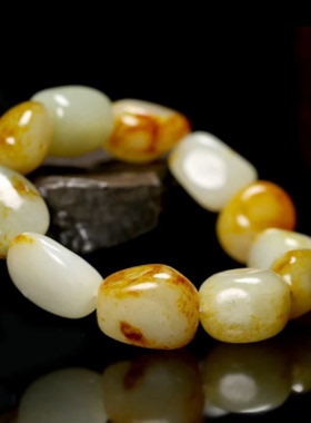 黄沁皮原石籽手串手链