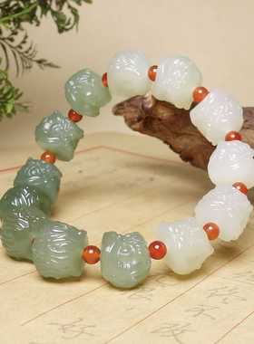 清水色渐变醒狮事事如意手串