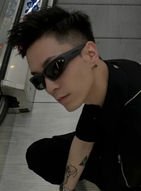 高品质男高清内度膜P8964商务太阳眼镜大框半框驾驶墨镜方框P8963