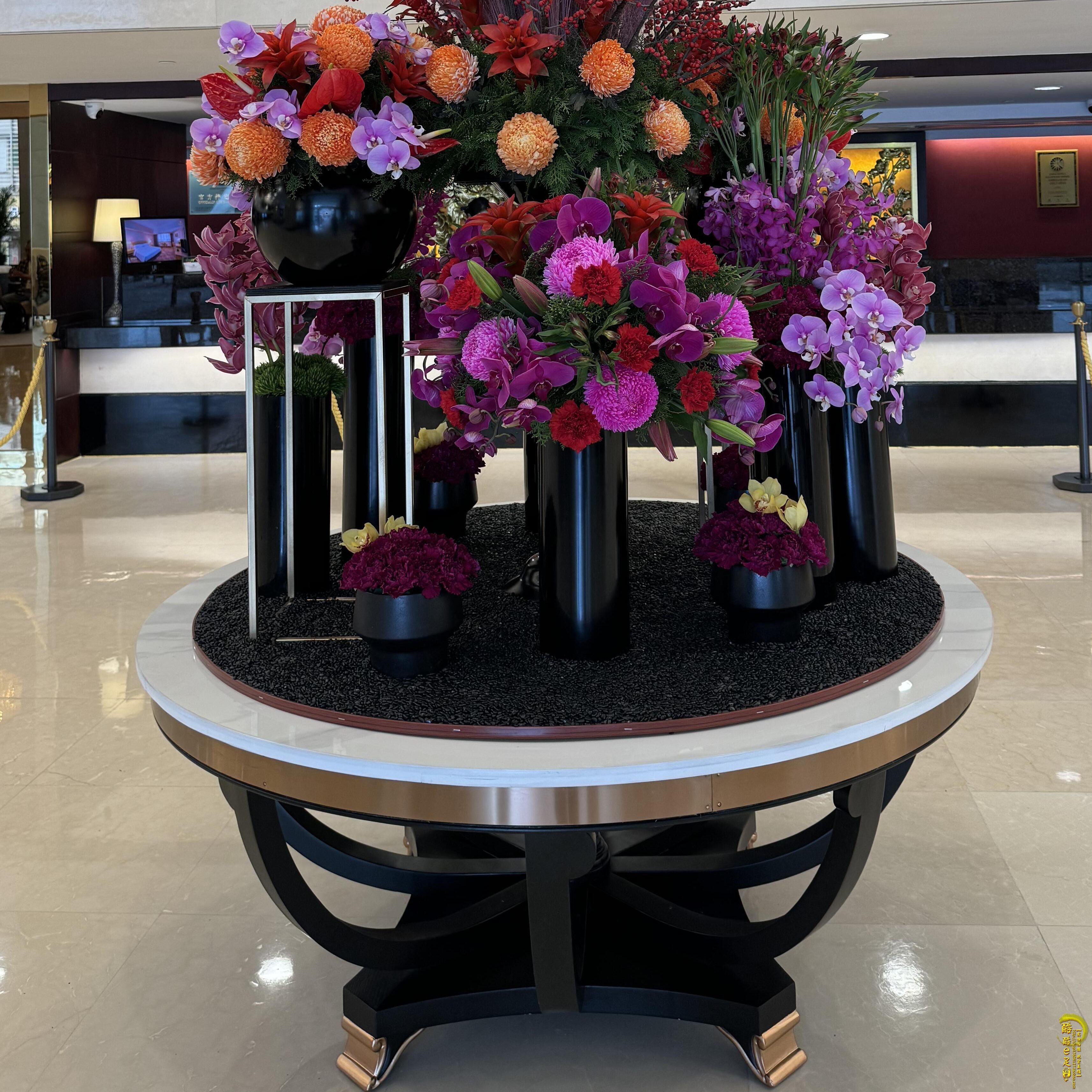 酒店艺术大圆桌大堂风水台展示桌入户花台桌装饰摆台玄关端景台,淘宝优惠券,粉丝福利购,淘宝优惠卷
