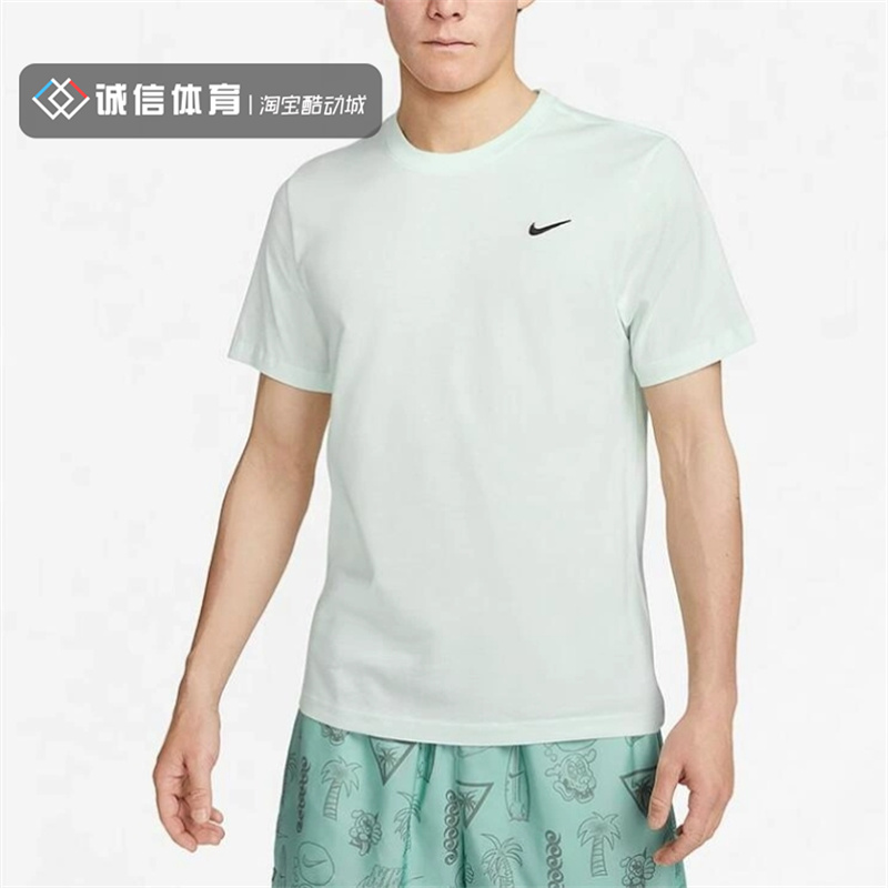 Nike/耐克刺绣小勾子LOGO男女情侣运动休闲半袖圆领T恤短袖BV0508-图3