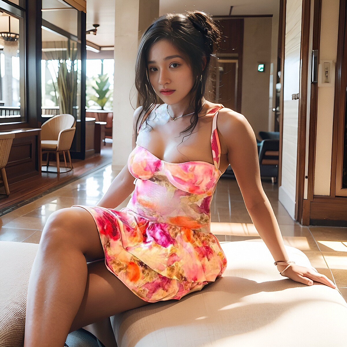 Young Girls Sexy Holiday Beach Dresses Ultra Short Dress短裙 - 图2