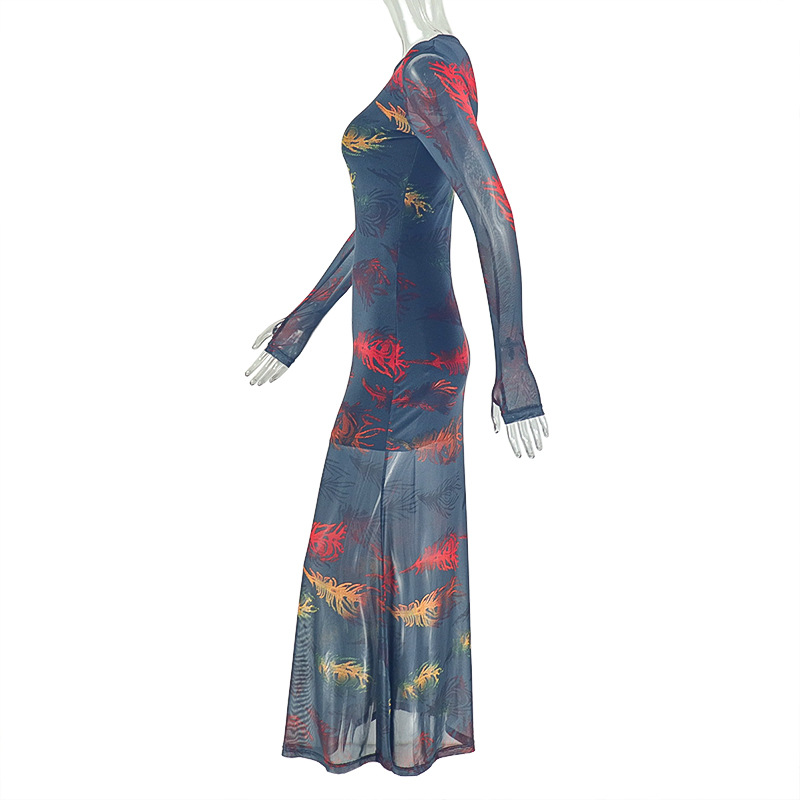 Dashiki Style Long Sleeve Mermaid Dress Women's Fashion 2025 - 图2