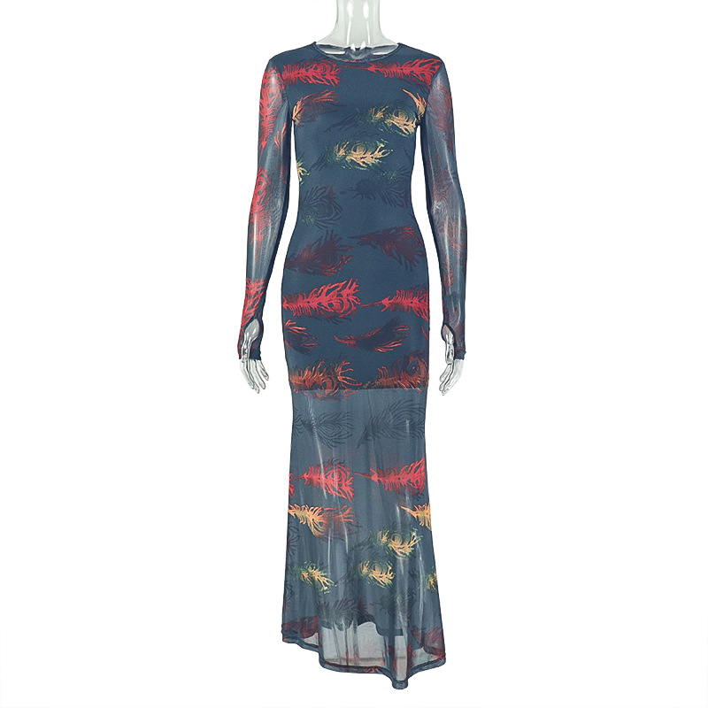 Dashiki Style Long Sleeve Mermaid Dress Women's Fashion 2025 - 图3