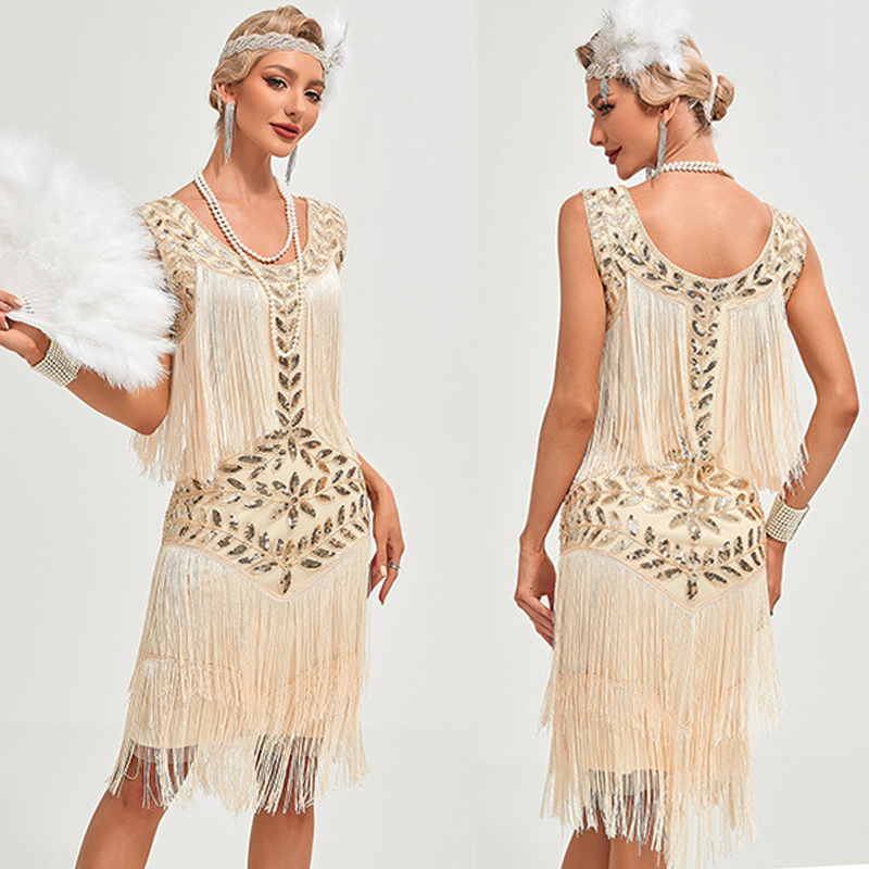 民国戏女演员服装 1920s The Great Gatsby Party Dresses Women-图2