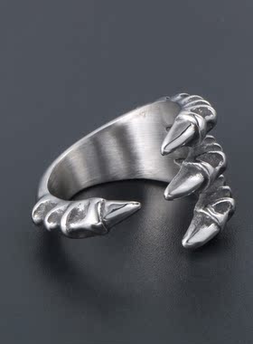 AH7钛钢霸气龙爪食指戒潮流男款个性指环男士戒指礼物配饰品