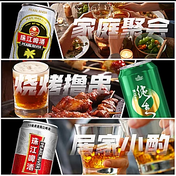 珠江啤酒特制纯生330ml*12罐整箱[5元优惠券]-寻折猪