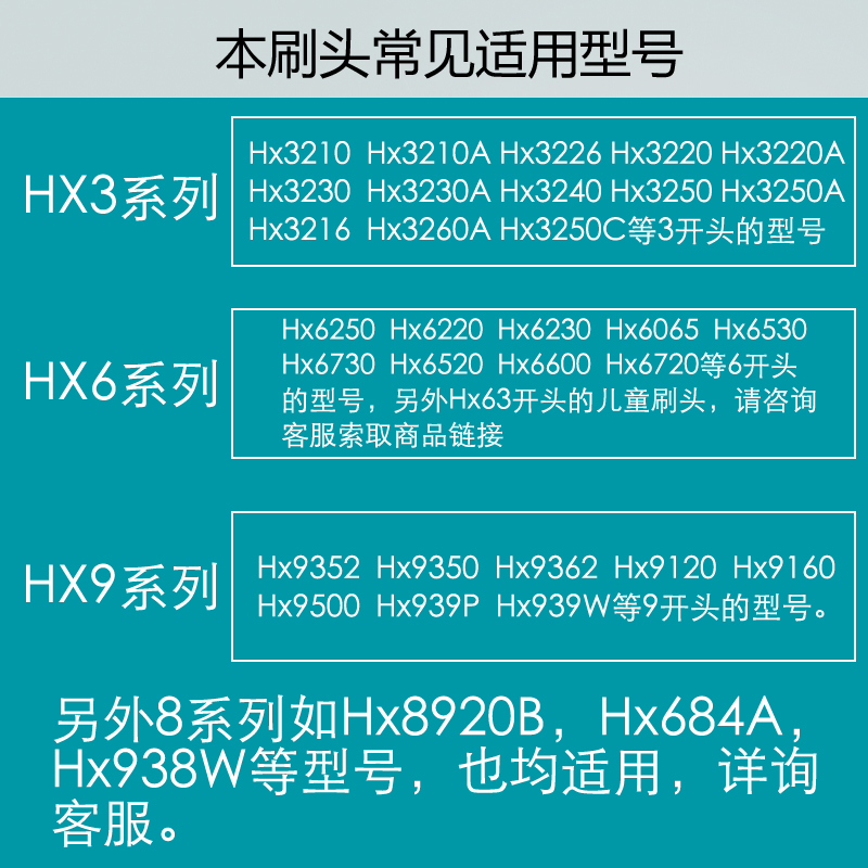 适配飞利浦电动牙刷头替换用HX6850/57/6830/34/6803/64/6803/63-图2
